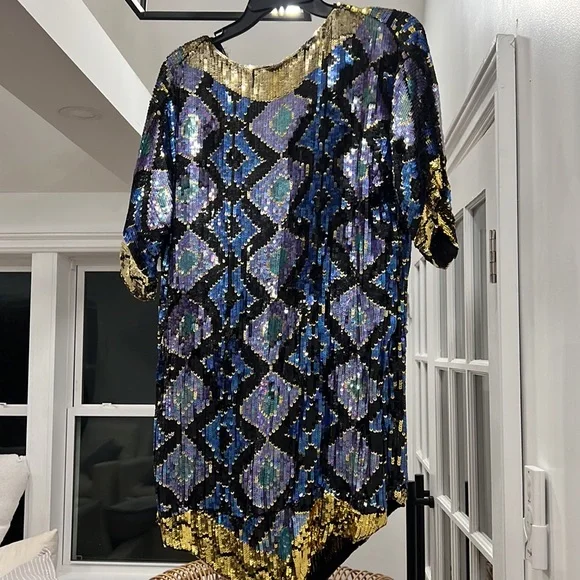 Vise Versa Boutique One of a kind Vintage Sequins Party Dress - Picture 5 of 5